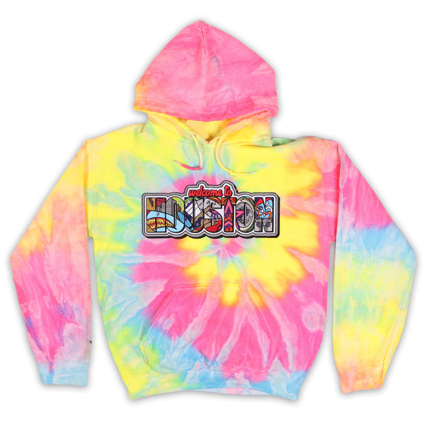 Welcome To Houston Tie Dye Hoodie V2